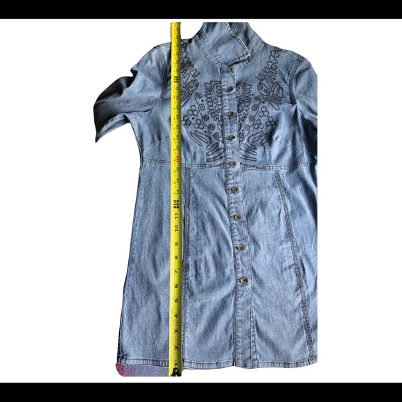 Laura Blue Denim embroidered Jacket Size 8 - Picture 14 of 16